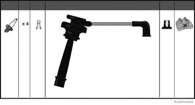 Комплект проводов зажигания HERTH+BUSS JAKOPARTS купить