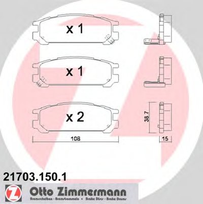 Комплект тормозных колодок, дисковый тормоз ZIMMERMANN купить