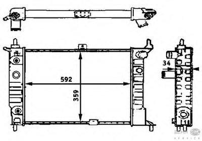 Радиатор, охлаждение двигателя BEHR HELLA SERVICE купить