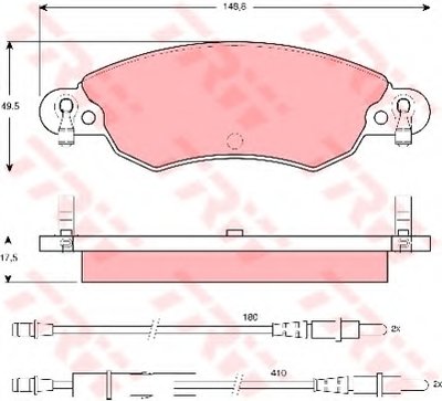 Дисковые тормозные колодки, комплект Klocek hamulcowy kpl. przуd CITROEN C5 I, C5 II 1.8 03.01-