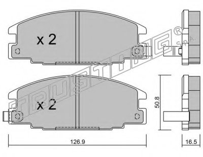 Комплект тормозных колодок, дисковый тормоз TRUSTING купить