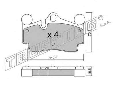 Комплект тормозных колодок, дисковый тормоз TRUSTING купить