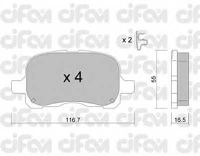 Комплект тормозных колодок, дисковый тормоз CIFAM купить