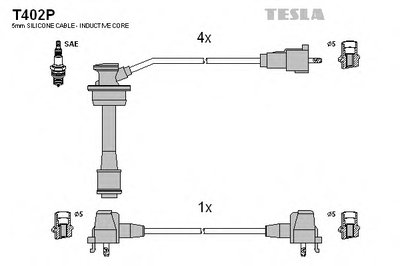 Комплект проводов зажигания TESLA купить