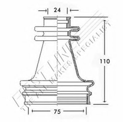 Пыльник, приводной вал FIRST LINE купить