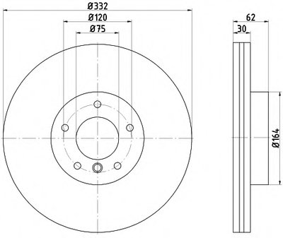 Тормозной диск перед. BMW X5 (E70/F15/F85) / X6 (F16/F86) 06