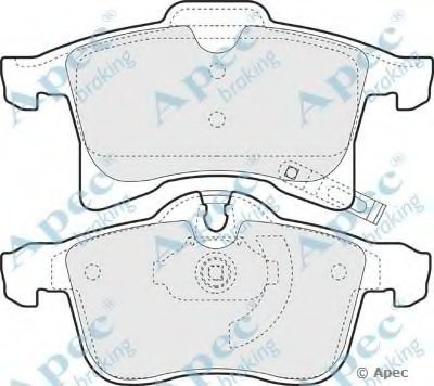 Комплект тормозных колодок, дисковый тормоз APEC braking купить