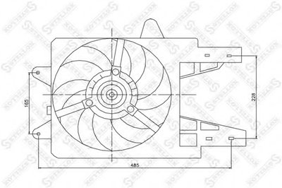 Вентилятор, охлаждение двигателя STELLOX купить