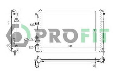 Радиатор, охлаждение двигателя PROFIT купить