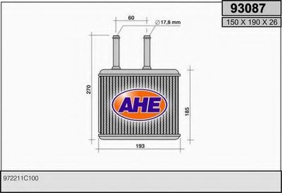 Теплообменник, отопление салона AHE купить