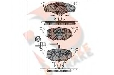 Комплект тормозных колодок, дисковый тормоз R BRAKE купить