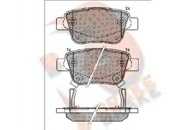 Комплект тормозных колодок, дисковый тормоз R BRAKE купить