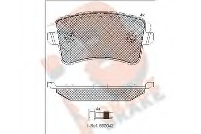 Комплект тормозных колодок, дисковый тормоз R BRAKE купить