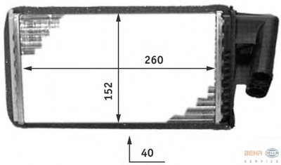 Теплообменник, отопление салона BEHR HELLA SERVICE купить