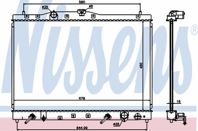 Радиатор, охлаждение двигателя NISSENS купить