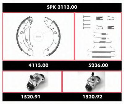 Комплект тормозов, барабанный тормозной механизм Super Precision Kit REMSA купить