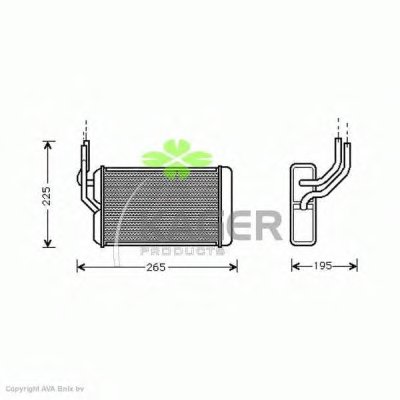 Теплообменник, отопление салона KAGER купить