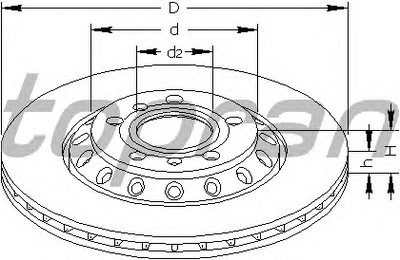 Тормозной диск TOPRAN купить