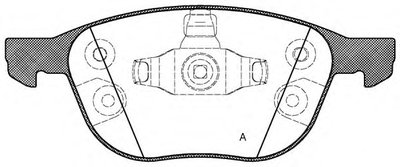 Комплект тормозных колодок, дисковый тормоз ADVANCE OPEN PARTS купить