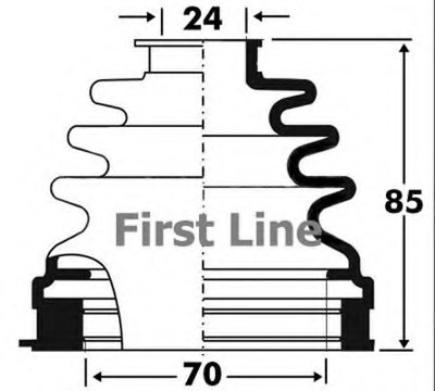 Пыльник, приводной вал FIRST LINE купить