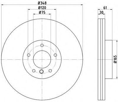 Тормозной диск перед. BMW X5 (E70/F15/F85) / X6 (E71-72/F16/
