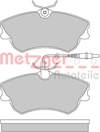 Комплект тормозных колодок, дисковый тормоз METZGER купить