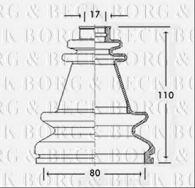 Пыльник, приводной вал BORG & BECK купить