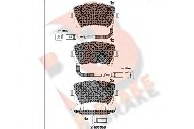 Комплект тормозных колодок, дисковый тормоз R BRAKE купить