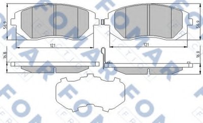 Комплект тормозных колодок, дисковый тормоз FOMAR Friction купить