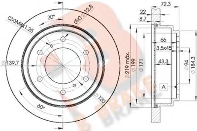 Тормозной диск R BRAKE купить