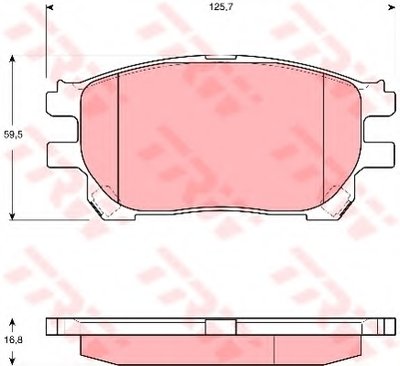 Дисковые тормозные колодки, комплект Klocek hamulcowy kpl. przуd TOYOTA PREVIA 2.0D/2.4 08.00-01.06