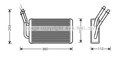 Теплообменник, отопление салона AVA QUALITY COOLING купить