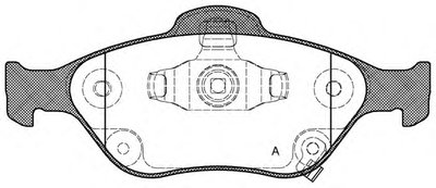 Комплект тормозных колодок, дисковый тормоз ADVANCE OPEN PARTS купить