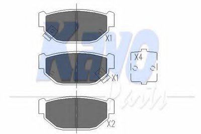 Комплект тормозных колодок, дисковый тормоз KAVO PARTS купить