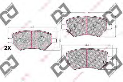 Комплект тормозных колодок, дисковый тормоз DJ PARTS купить