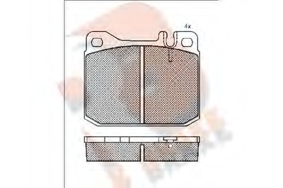 Комплект тормозных колодок, дисковый тормоз R BRAKE купить