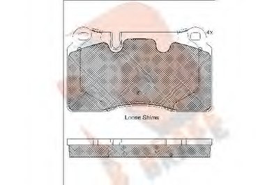 Комплект тормозных колодок, дисковый тормоз R BRAKE купить