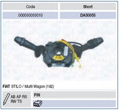 Выключатель на колонке рулевого управления MAGNETI MARELLI купить