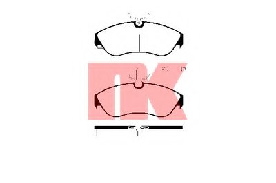 Комплект тормозных колодок, дисковый тормоз NK купить