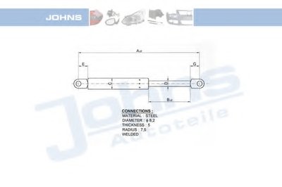 Газовая пружина, капот JOHNS купить