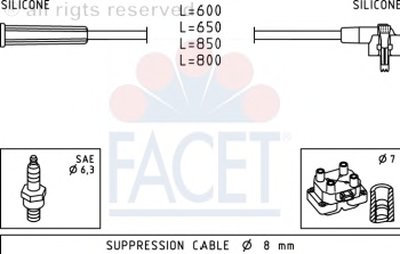 Комплект проводов зажигания FACET купить