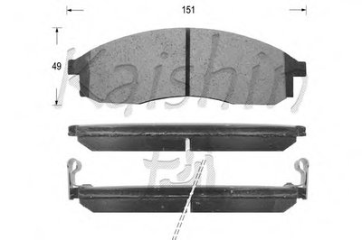 Комплект тормозных колодок, дисковый тормоз KAISHIN купить