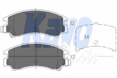 Комплект тормозных колодок, дисковый тормоз KAVO PARTS купить