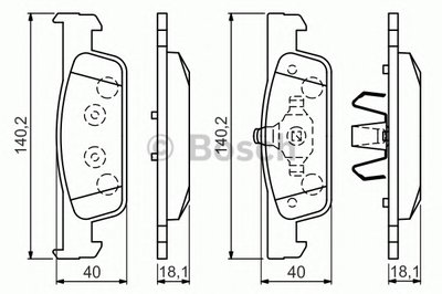 Комплект тормозных колодок, дисковый тормоз BOSCH купить