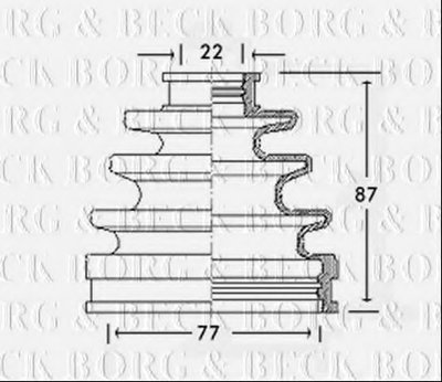 Пыльник, приводной вал BORG & BECK купить