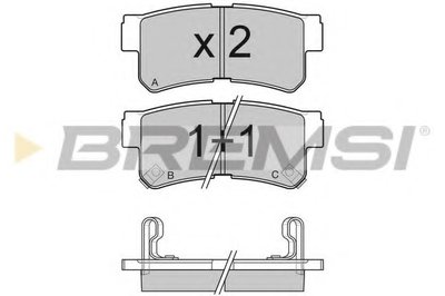 Колодки тормозные задние Hyundai Tucson 04-10/Kia Sportage 0