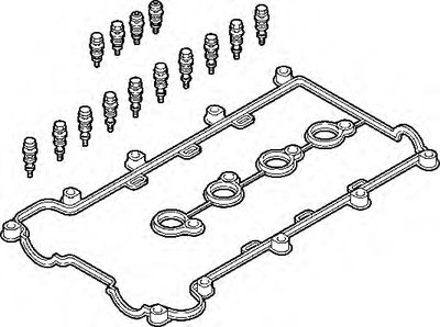 Комплект прокладок, крышка головки цилиндра ELRING WILMINK GROUP купить