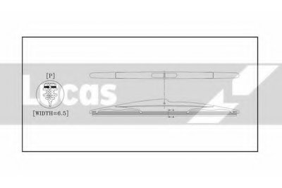 Щетка стеклоочистителя Conventional задняя FitA,350mm