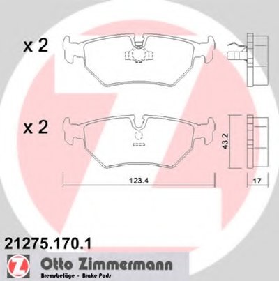 Комплект тормозных колодок, дисковый тормоз ZIMMERMANN купить