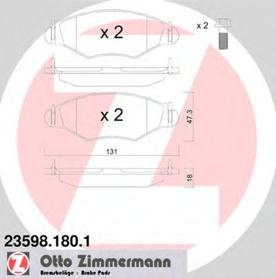 Комплект тормозных колодок, дисковый тормоз ZIMMERMANN купить